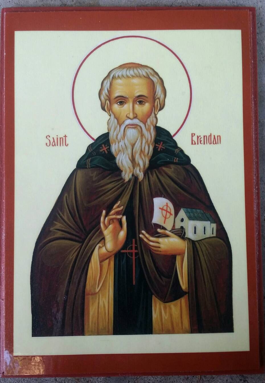ORTHODOX ICON of St. Brendan the Navigator
