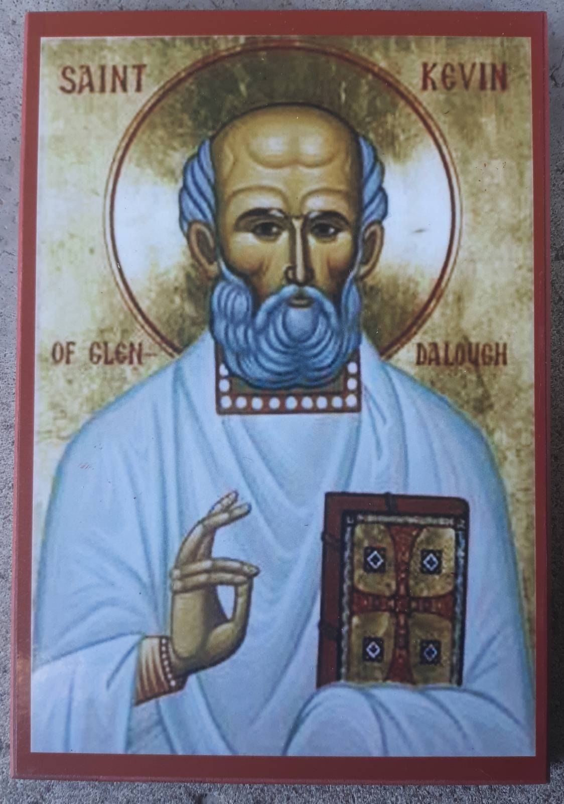ORTHODOX ICON St. Kevin of Glendallough