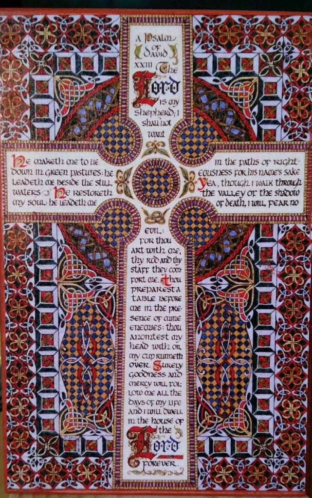 CELTIC CROSS with PSALMS