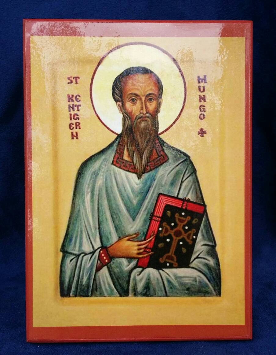 ORTHODOX ICON of St. Kentigern (Mungo)